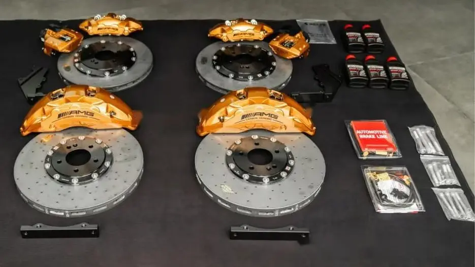 Akebono 10 Pot X Stopflex Carbon Ceramic Discs Full Brake Kit For Mercedes-Benz G-Class G63 W463 / W463a / W464 1