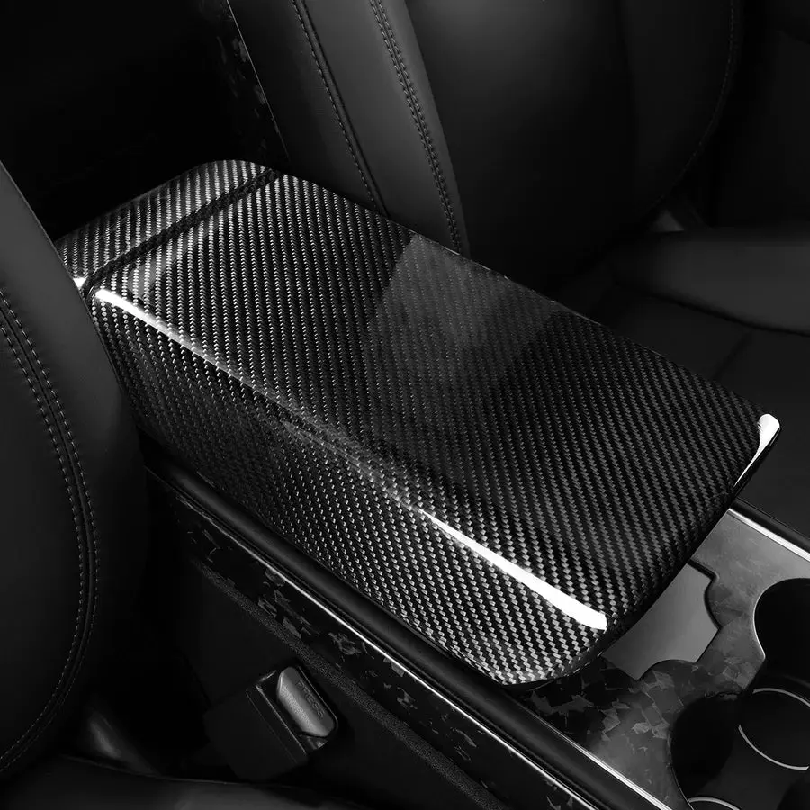 Carbonati Usa Tesla Model 3 / Model Y Dry Carbon Center Armrest Cover 1
