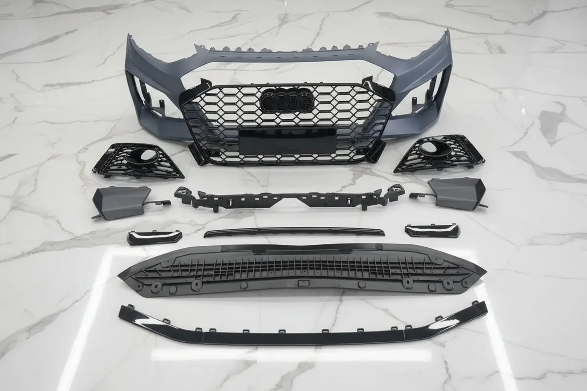 Audi A4 B9.5 Rs4 Style Front Bumper Kit W/ Center Grill 2