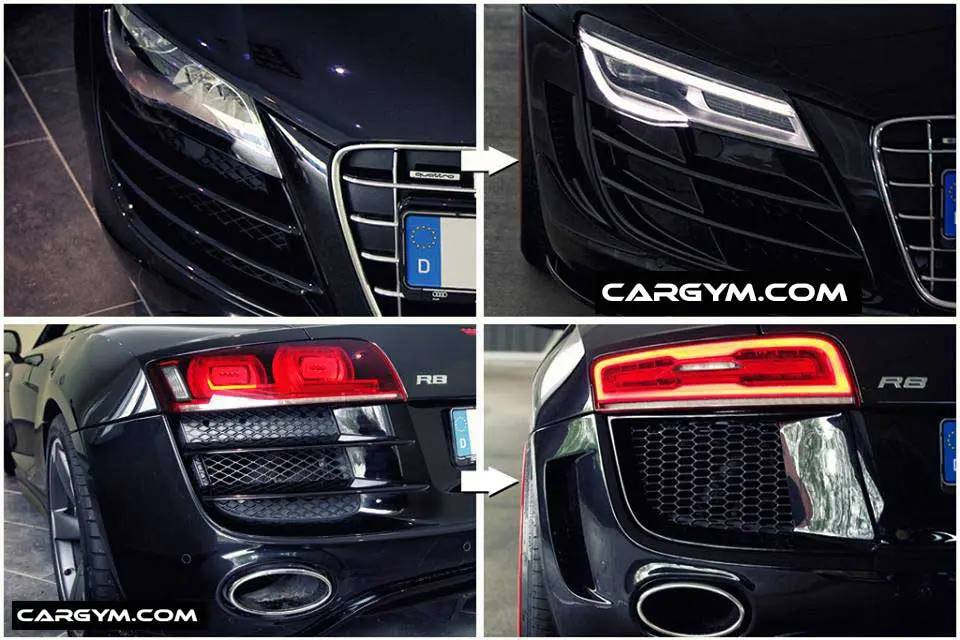 Audi R8 Led Headlight & Taillight Facelift Conversion 1