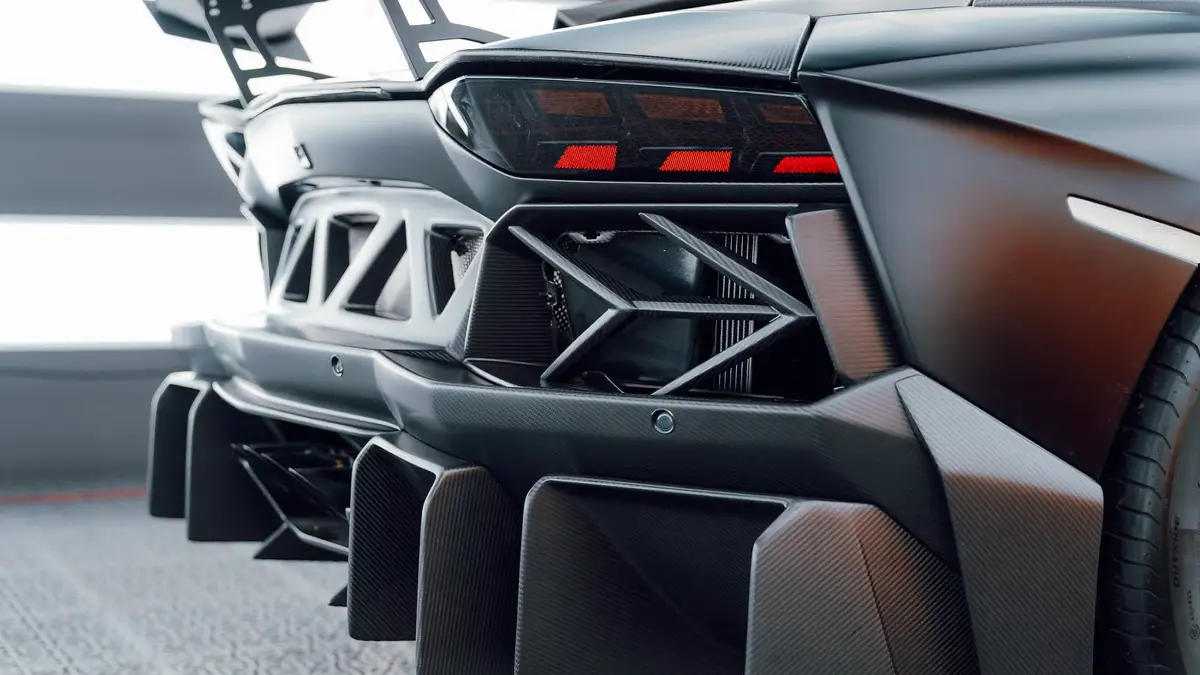 Dmc Lamborghini Aventador Carbon Fiber Rear Bumper Grill Vents Cover Frames 1