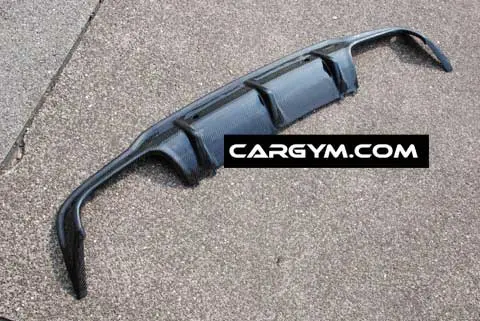 Mercedes-Benz 2012+ W204 3 Fins Style Carbon Fiber Rear Diffuser 1