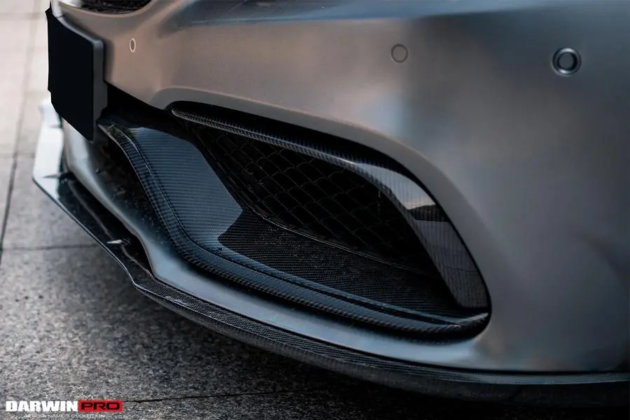 Darwinpro 2015-2021 Mercedes Benz W205 C63/S Amg Coupe Bkss Style Carbon Fiber Front Lip Spoiler 1