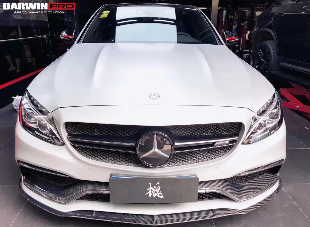 Dariwinpro Mercedes-Benz W205 Sedan C63 /C63s Bkss Style Carbon Fiber Front Spoiler 1