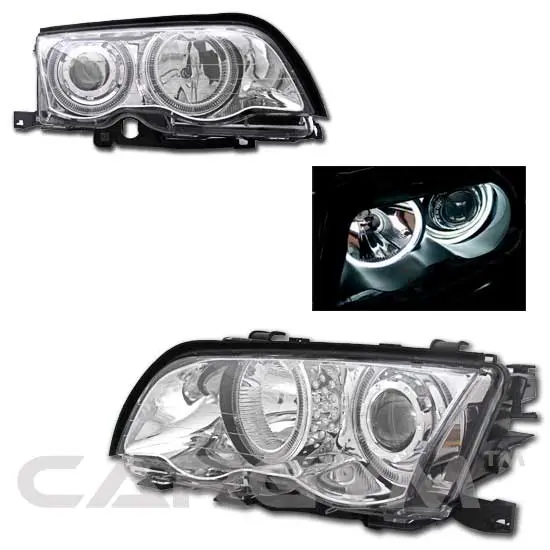 Bmw E46 98-01 3-Series Sedan Ccfl Angel Eyes Projector Headlight 1