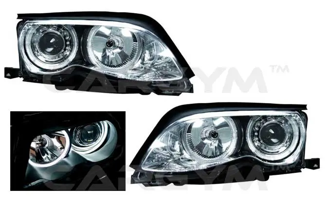 Bmw E46 02-05 3-Series Sedan Projector Headlight Ccfl Angel Eyes 1