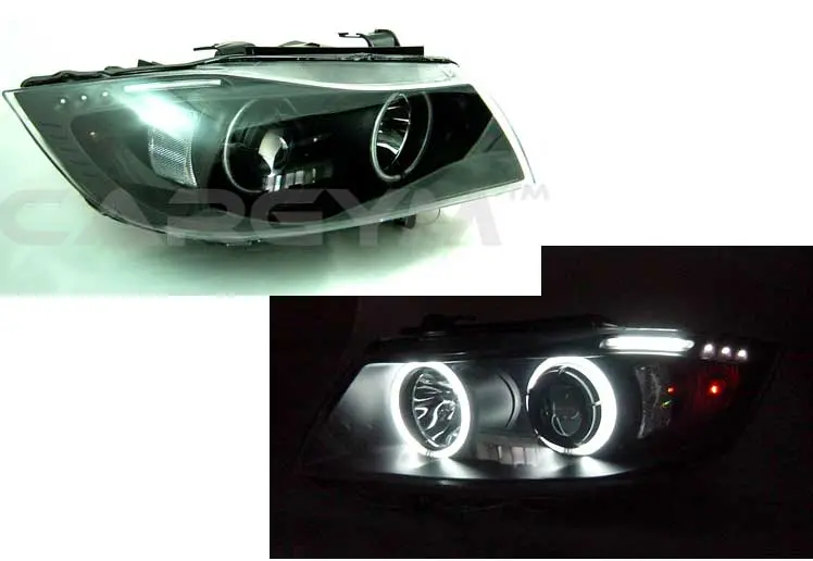 Bmw E90/E91 05-08 3-Series Sedan Ccfl Headlight W/ Led Eye Lip 1