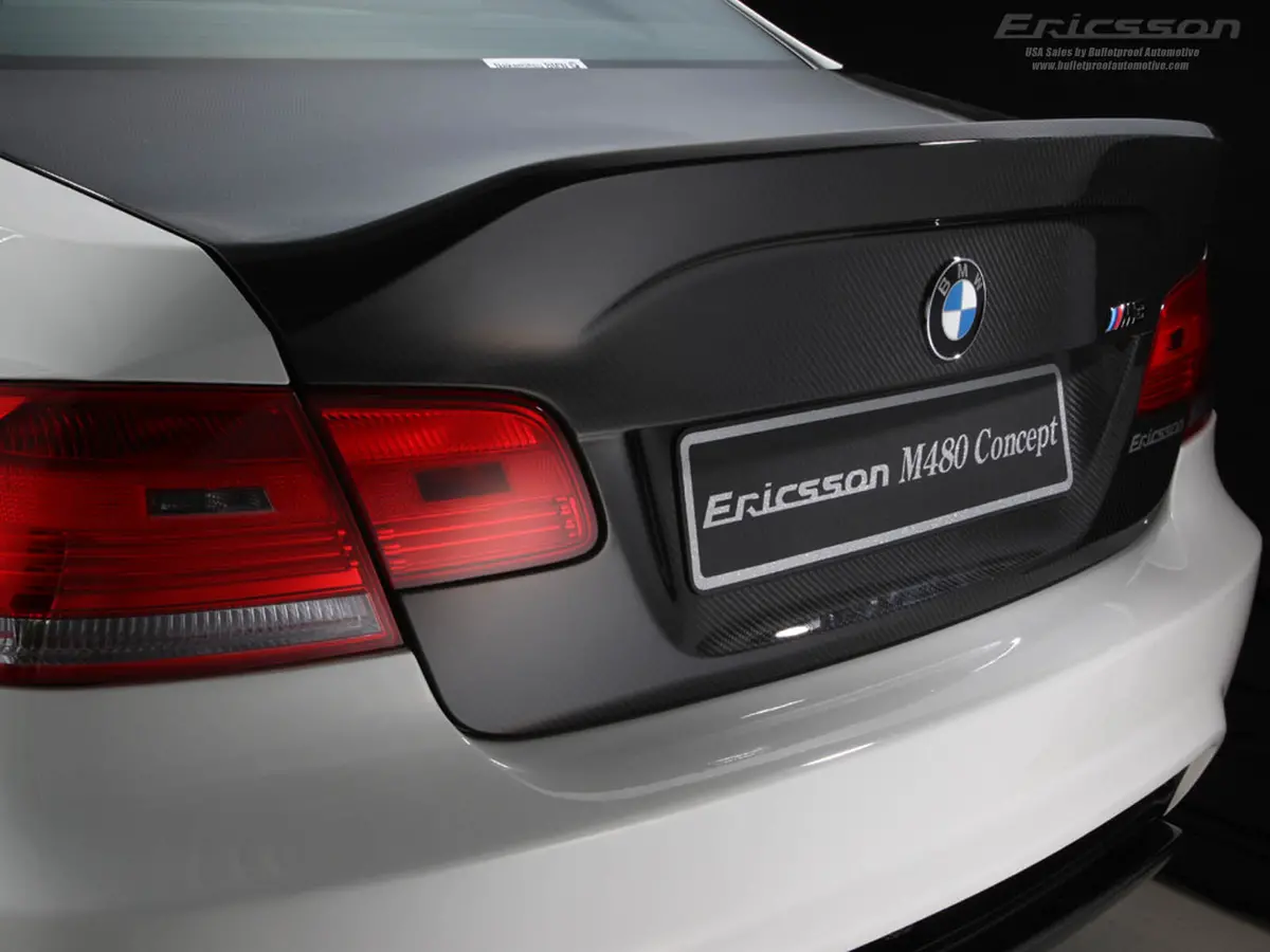 Bmw E92 / M3 3-Series Amuse Ericsson Style Carbon Rear Trunk 1