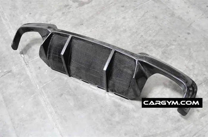 Bmw F10 5-Series Dtm Style 2 Big Fins Carbon Fiber Rear Diffuser 1