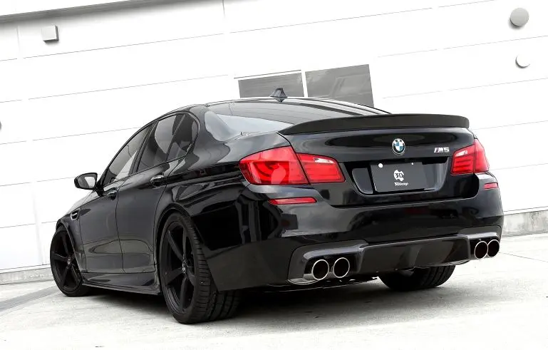 Bmw F10 5-Series M5 3D Design Style Carbon Fiber Rear Diffuser 1