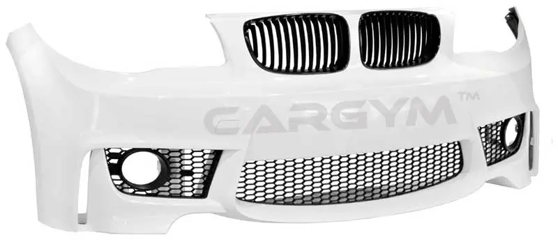 Bmw E82 E85 E87 E88 1-Series 1M Style Front Bumper With Grills 1