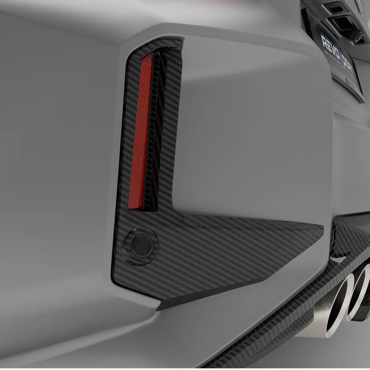 Revozport Bmw M2 G87 Coupe 2023+ Dry Carbon Fiber Rear Bumper Canards 1