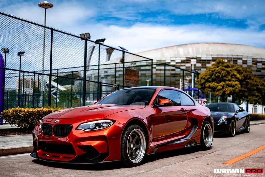 Darwinpro 2014-2019 Bmw 2 Series F22 Vr Style Partial Carbon Fiber Wide Body Full Body Kit 1