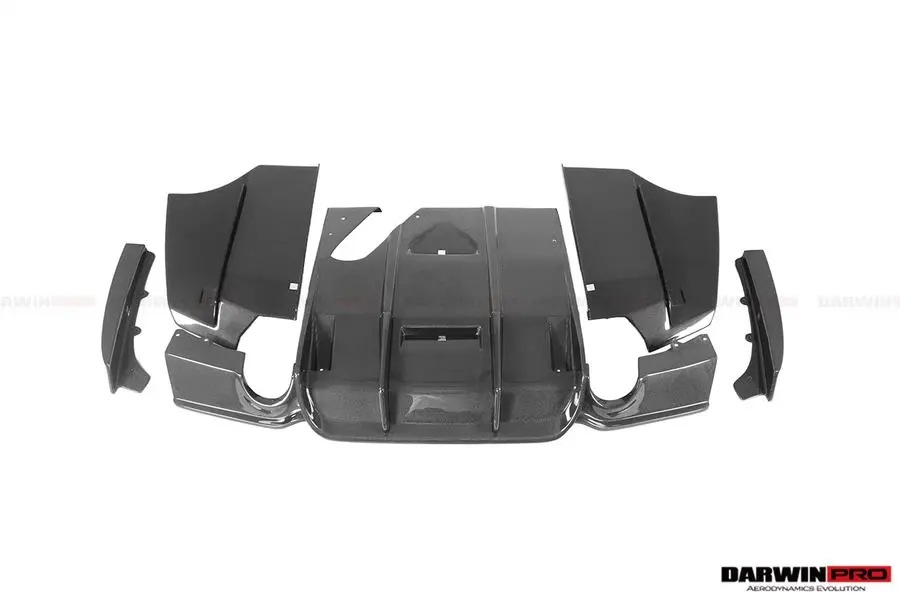 Darwinpro 2011-2019 Bmw 3 Series F30/F35 M-Tech Gv Carbon Fiber Rear Lip W/ Diffuser & Caps 1