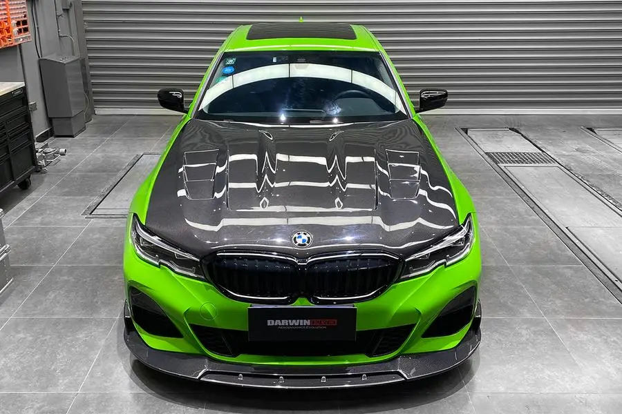 Darwinpro 2019-2021 Bmw 3 Series G20/G28 Bkss Style Carbon Fiber Front Lip 1