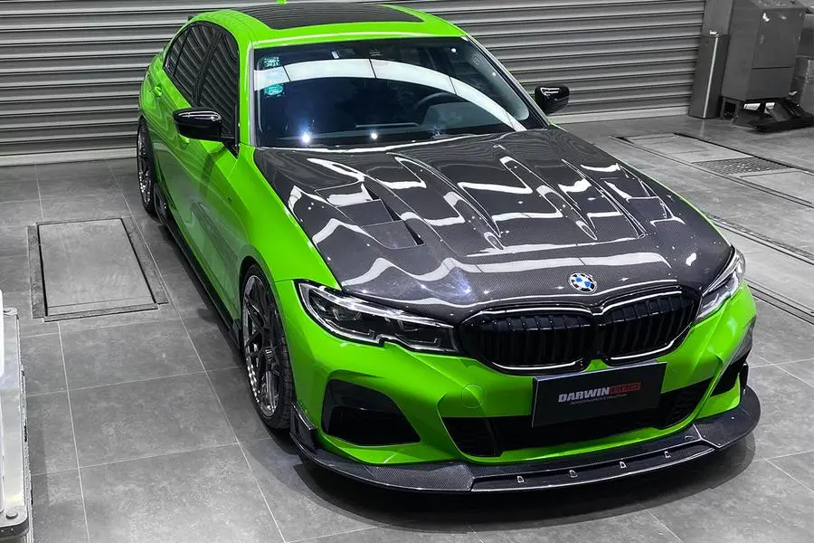 Darwinpro 2019-2021 Bmw 3 Series G20/G28 Bkss Style Carbon Fiber Front Hood Bonnet 1