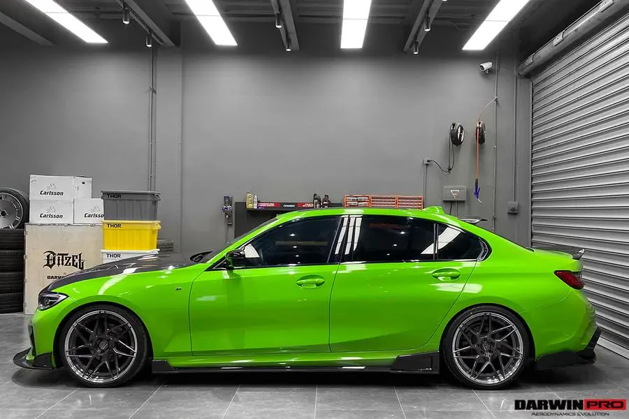 Darwinpro 2019-2021 Bmw 3 Series G28 Bkss Style Carbon Fiber Side Skirts Splitter 1