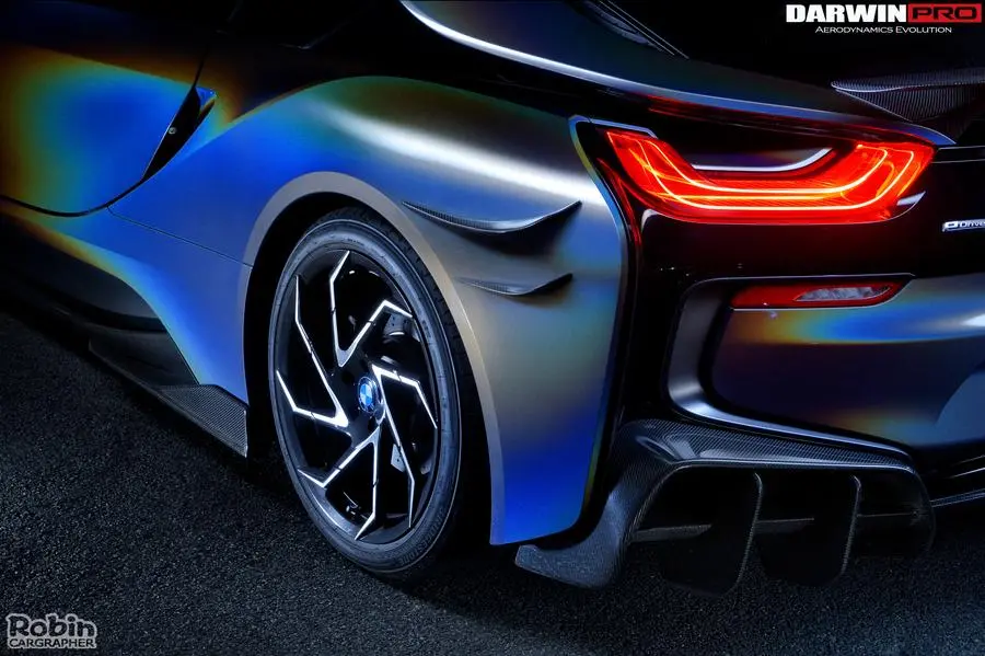 Darwinpro 2014-2018 Bmw I8 Bzk Carbon Fiber Rear Canards 1