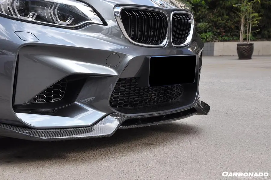 Carbonado 2016-2020 Bmw M2 F87 Vrs Style Carbon Fiber Front Lip 1