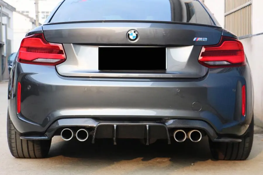 Carbonado 2016-2020 Bmw M2 F87 Vrs Style Carbon Fiber Rear Diffuser 1