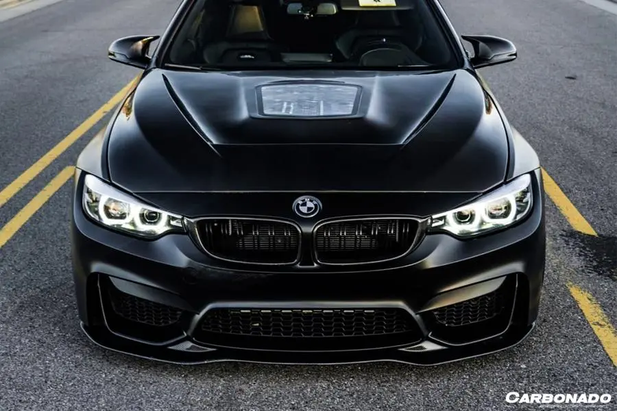 Carbonado 2014-2020 Bmw M3 F80 & M4 F82 Psm Style Carbon Fiber Front Lip 1