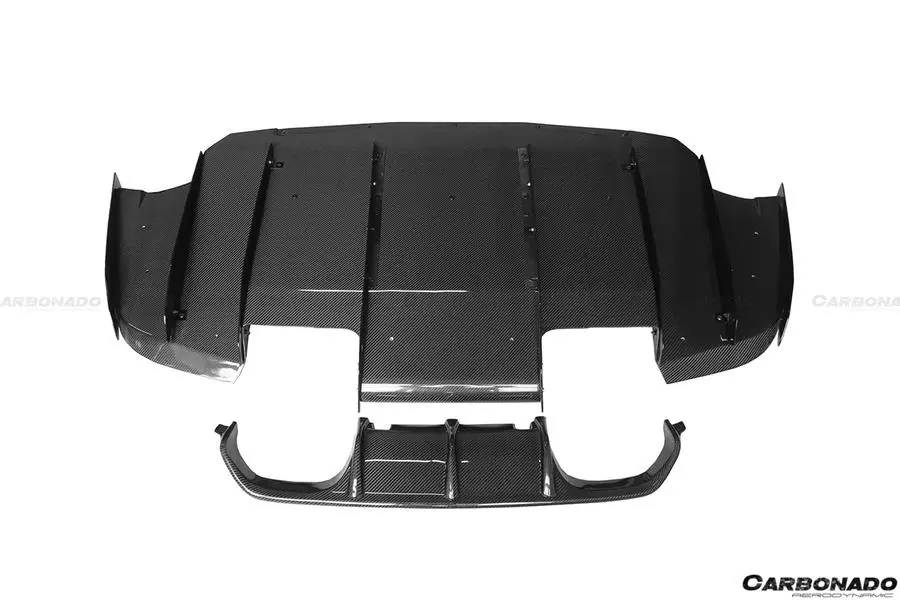 Carbonado 2014-2020 Bmw M3 F80 & M4 F82 Vas Style Carbon Fiber Rear Diffuser W/ Lip 2