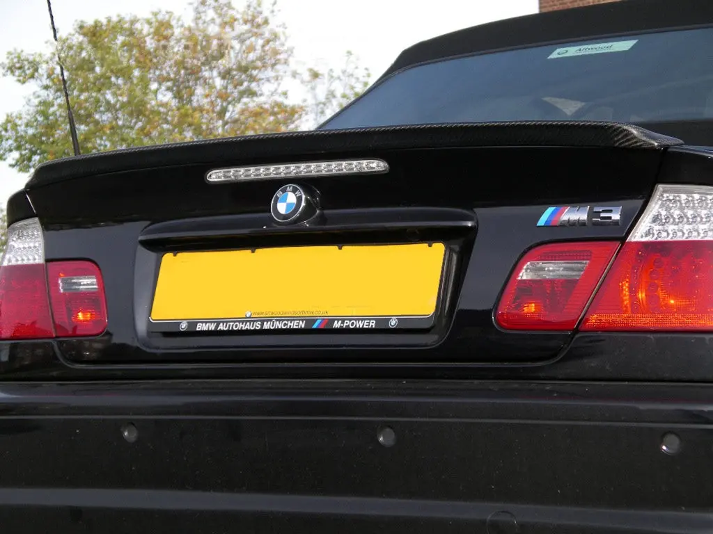 Bmw E46 3-Series Cabriolet Ac Style Carbon Fiber Rear Spoiler 1