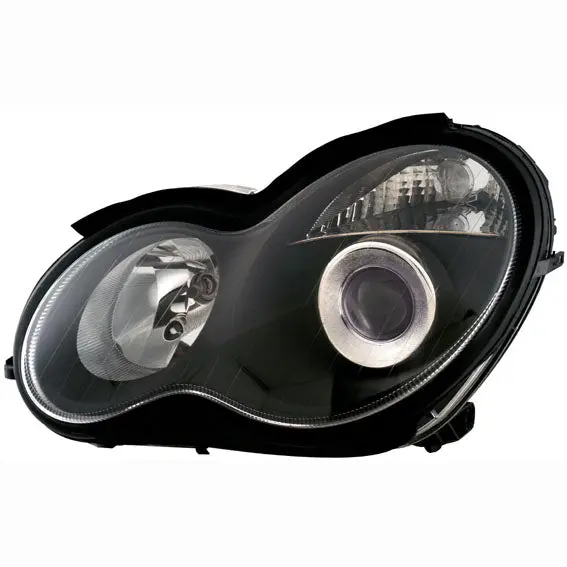 Mercedes-Benz W203 S203 C-Class 00-07 Black Projector Headlight 1