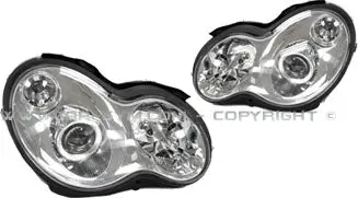 Mercedes-Benz W203 S203 C-Class 00-07 Amg Style Chrome Headlight 1