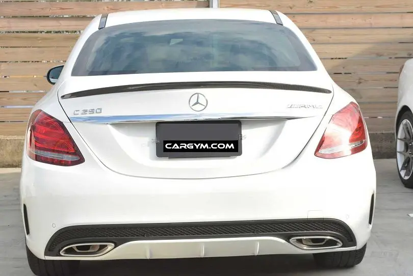 Mercedes-Benz C-Class W205 Sedan Amg Style Carbon Fiber Rear Spoiler 1