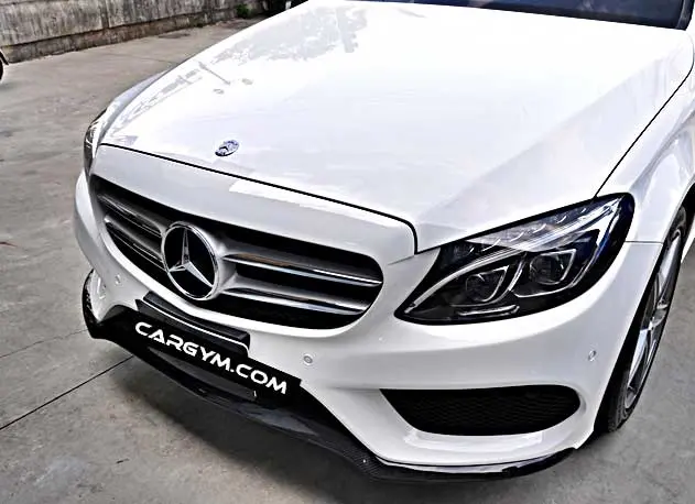 Mercedes-Benz C-Class W205 Sedan Amg Style Carbon Fiber Front Lip Spoiler 1