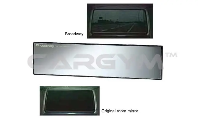 Broadway Napolex Convex Black Wood Wide View Flat 270Mm Mirror 1