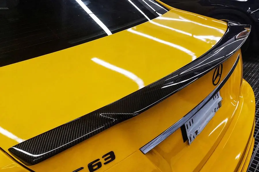Carbonado 2008-2014 Mercedes Benz W204 Sedan C Class C63 Amg C74 Style Carbon Fiber Trunk Spoiler 1