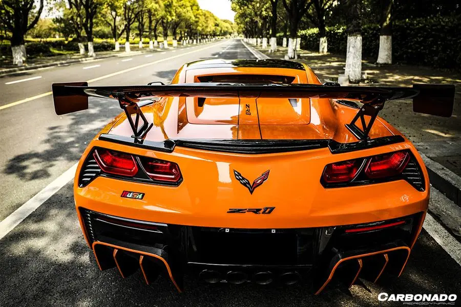 Carbonado 2013-2019 Corvette C7 Z06 Grandsport Ar Style Carbon Fiber Rear Wing Spoiler 1