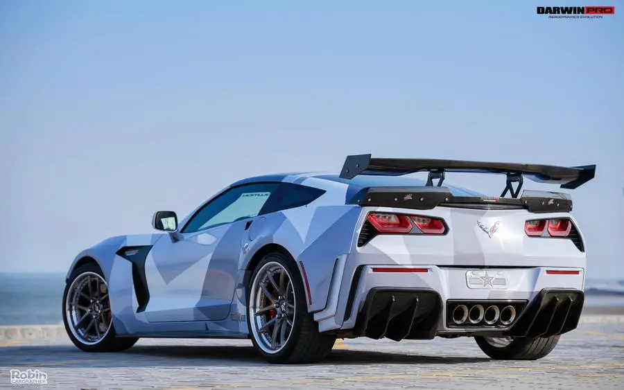 Darwinpro 2013-2019 Corvette C7 Grandsport Z06 Bkss Style Rear Diffuser 1