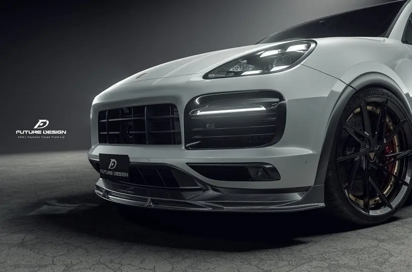 Future Design Carbon Fiber Front Lip For Porsche Cayenne 9Y0 & Cayenne Coupe 2018-2023 1