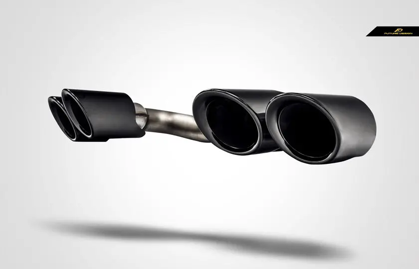 Porsche Cayenne Twin Titanium Gloss Black Exhaust Tips 1