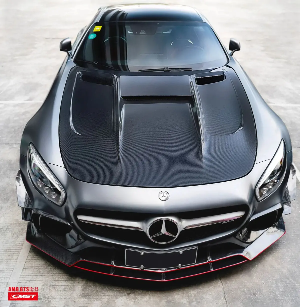 Cmst Tuning Black Series Style Carbon Fiber Hood For Mercedes-Benz C190 Amg Gt /  Gts / Gtc / Gtr 1