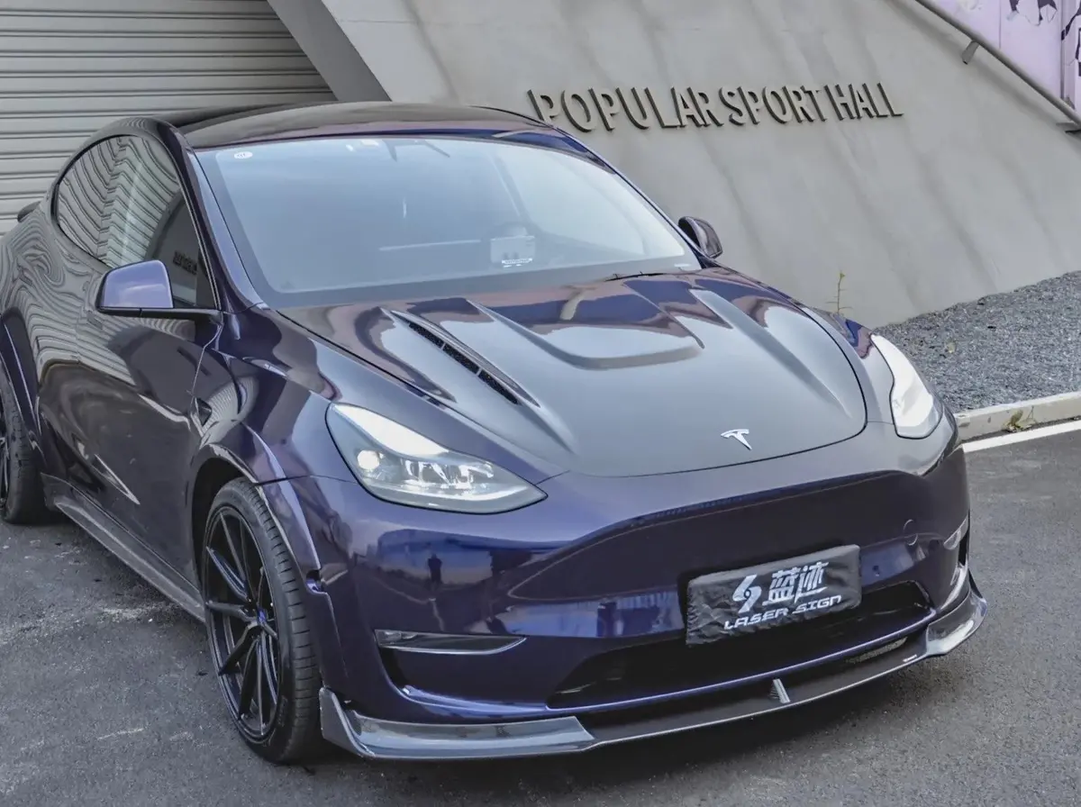 Cmst Tuning Carbon Fiber Front Lip Ver.2 For Tesla Model Y 1