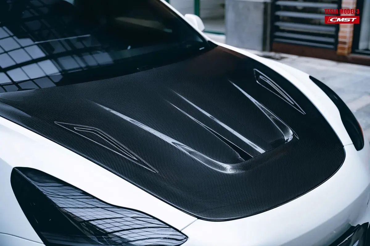 Cmst Tuning Carbon Fiber Hood Ver.1 For Tesla Model 3 1