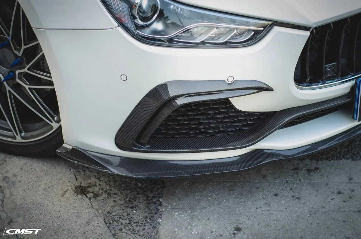 Cmst Carbon Fiber Front Bumper Insert Trim For Maserati Ghibli 2014-2017 1