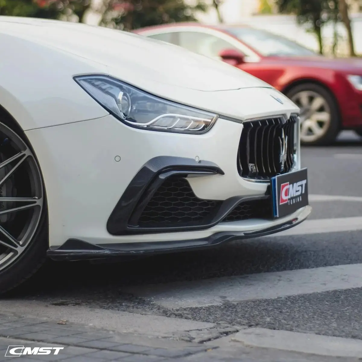 Cmst Carbon Fiber Front Lip For Maserati Ghibli 2014-2017 1