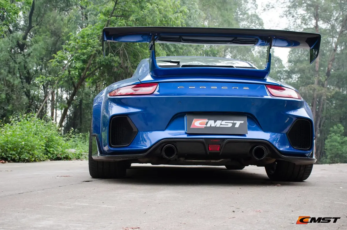Cmst Carbon Fiber Rear Wing Spoiler W/ Trunk Lid Ver.2 For Porsche 911 991.1 991.2 2012-2018 1