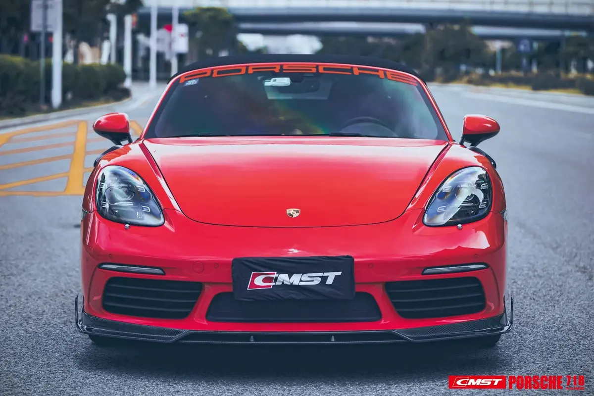 Cmst Carbon Fiber Front Lip Ver.2 For Porsche Cayman/Boxster 718 2016-2020 1