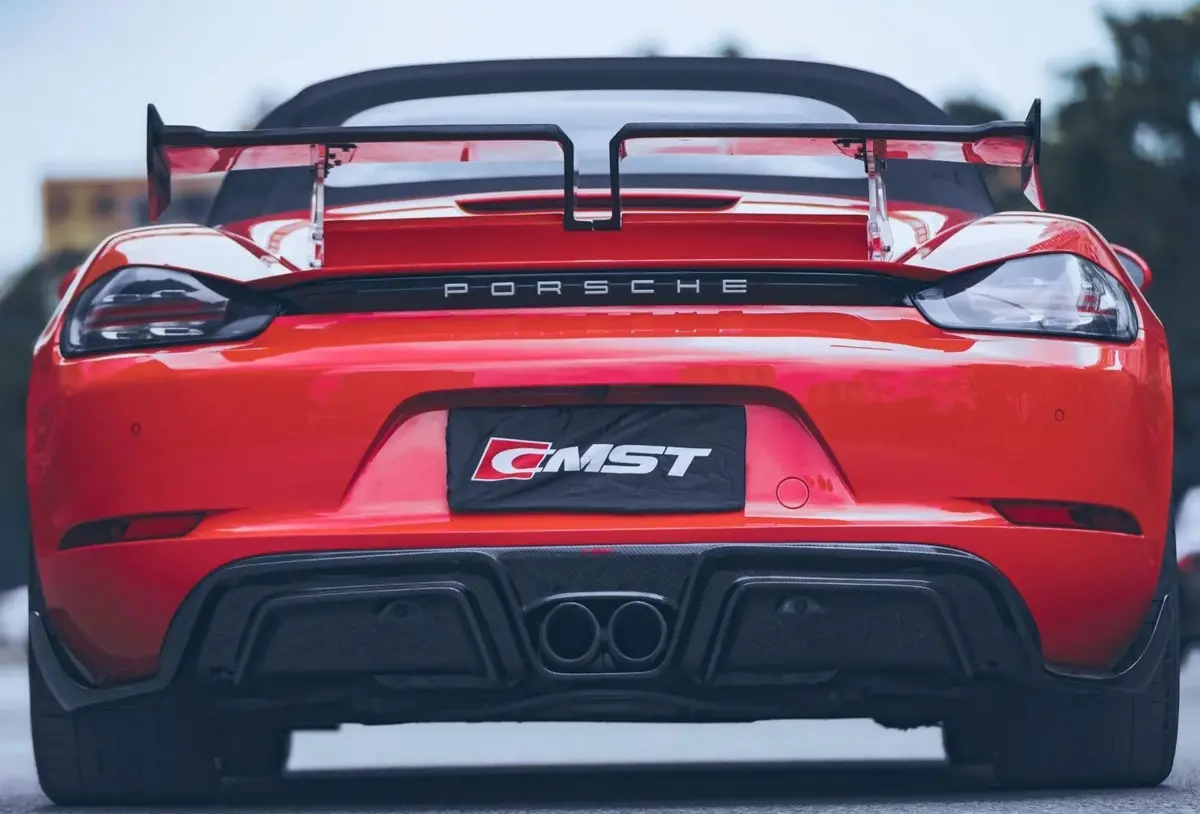 Cmst Carbon Fiber Rear Diffuser Ver.2 For Porsche 718 Boxster / Cayman 2016-2020 1