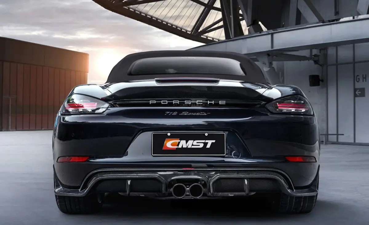 Cmst Carbon Fiber Rear Diffuser Ver.1 For Porsche 718 Boxster / Cayman 2016-2020 1