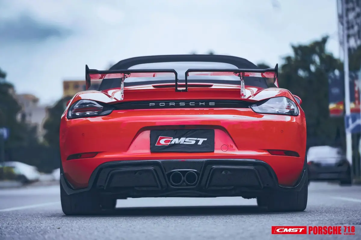 Cmst Carbon Fiber Rear Spoiler Ver.2 For Porsche Boxster 718 2016+ 1