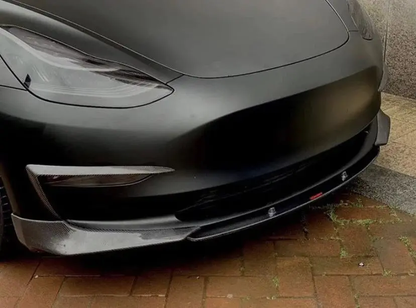 Cmst Tesla Model 3 Carbon Fiber Front Lip Ver.3 1