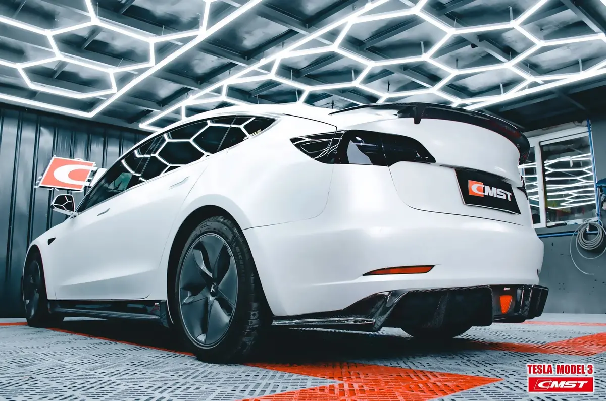 Cmst Tesla Model 3 Carbon Fiber Side Skirts Ver.3 1