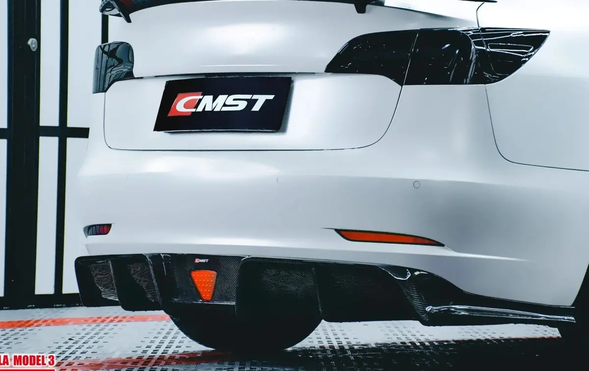 Cmst Tesla Model 3 Carbon Fiber Rear Diffuser Ver.3 1